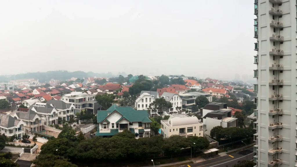 Hazy singapore background