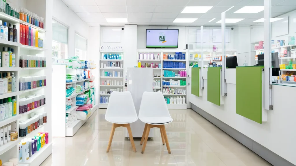 A calm pharmacy