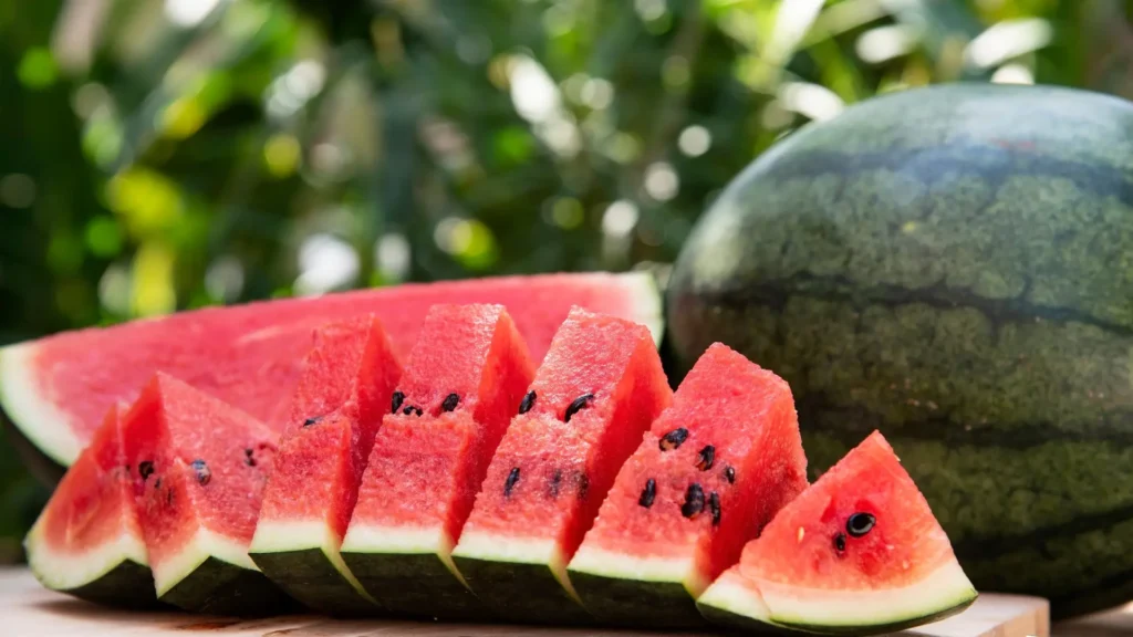 sliced watermelon pieces
