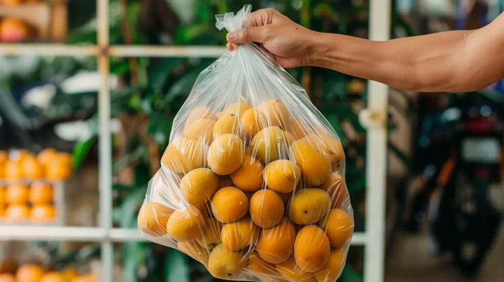 Is Mango good for Weight Loss? A person holding a bag mangoes