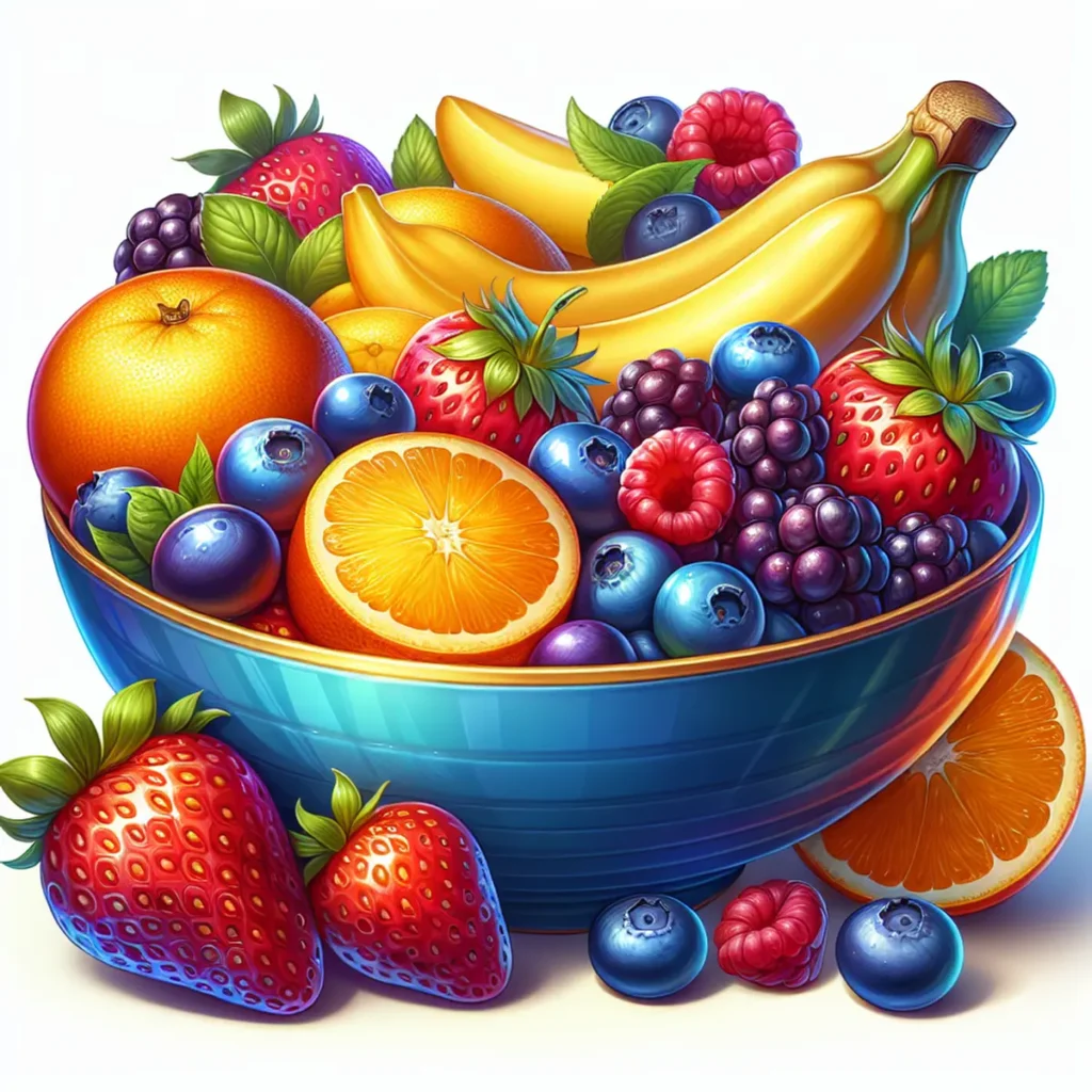 A colorful bowl filled with a variety of fresh fruits.