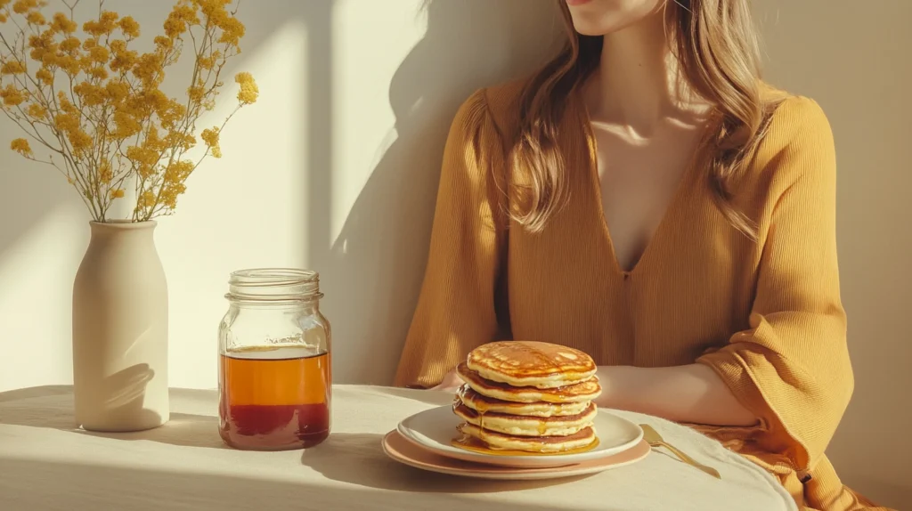 A woman with the Best Sugar Free Syrup for 2024