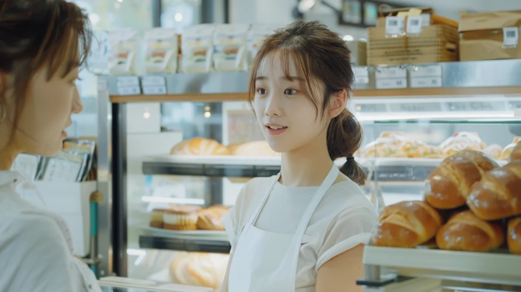 A woman selling the Best Gluten Free Bread