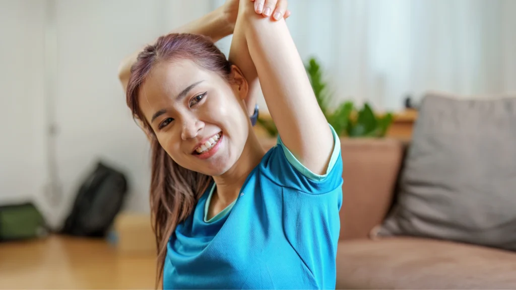 A woman enjoying the best stress relief gummies